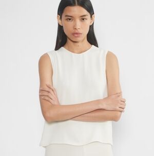 Babaton White Cropped Blouse